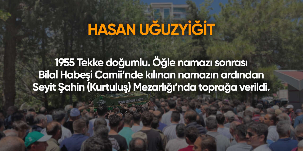 Konya'da bugün vefat edenler | 27 Ekim 2026 16